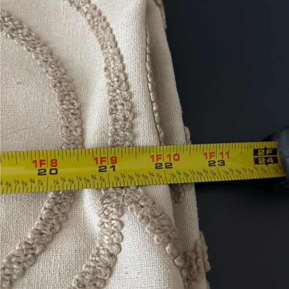 Beige Swirl Patterned Pillow Covers 22x22 set of 2 - Picture 6 of 7